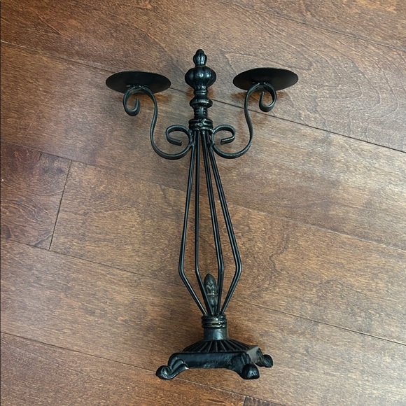 Cast Iron Black Metal Candle Holder, Perfect for the Holidays - Picture 14 of 15
